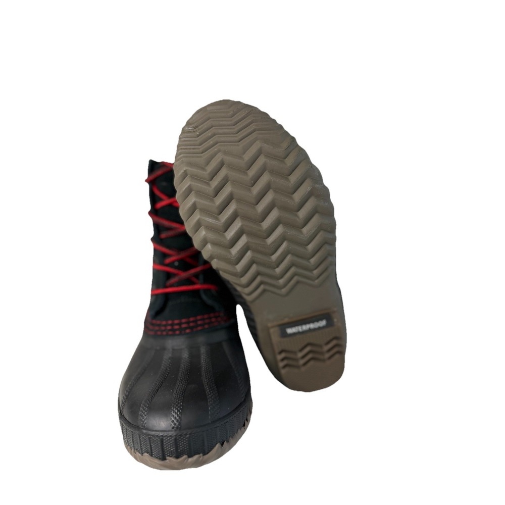 Sorel Youth Cheyanne II Waterproof Lace-Up Boots Black/Red Size 1Y No Box - Picture 4 of 6